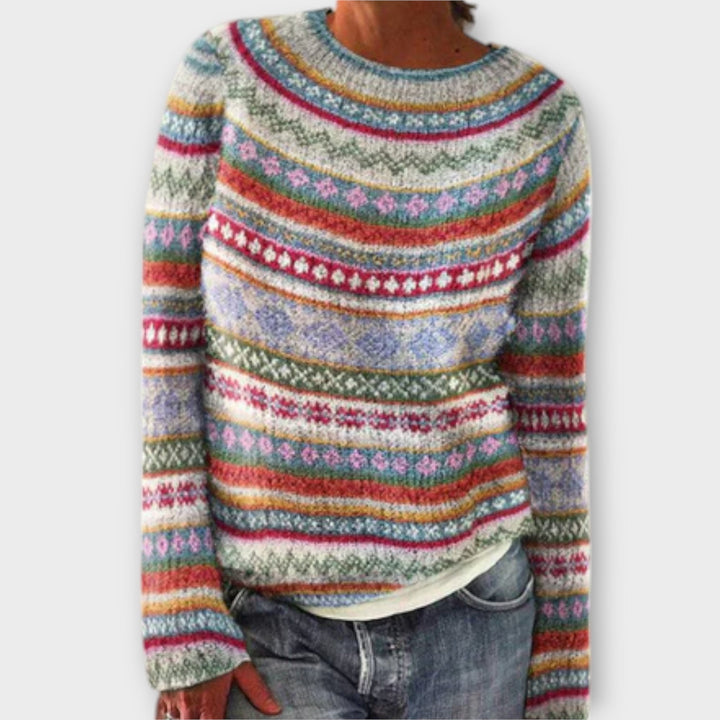 Suéter de punto vintage para mujeres 2