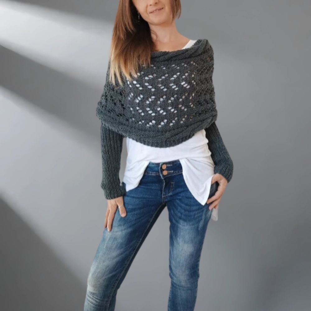 Celeste™ - Chal elegante de punto 4