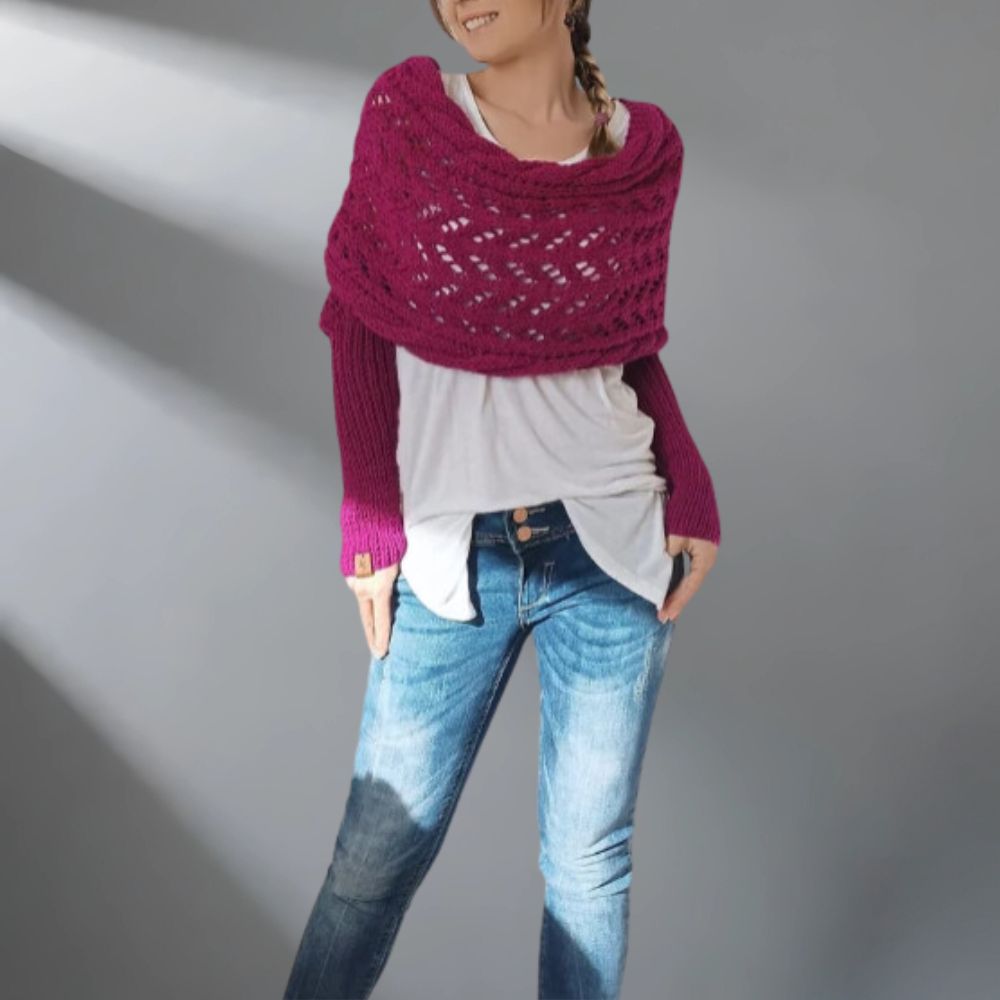 Celeste™ - Chal elegante de punto 7