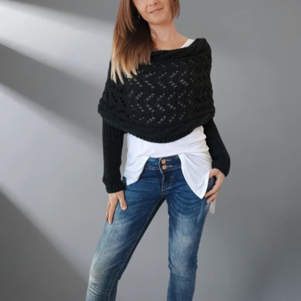 Celeste™ - Chal elegante de punto 6