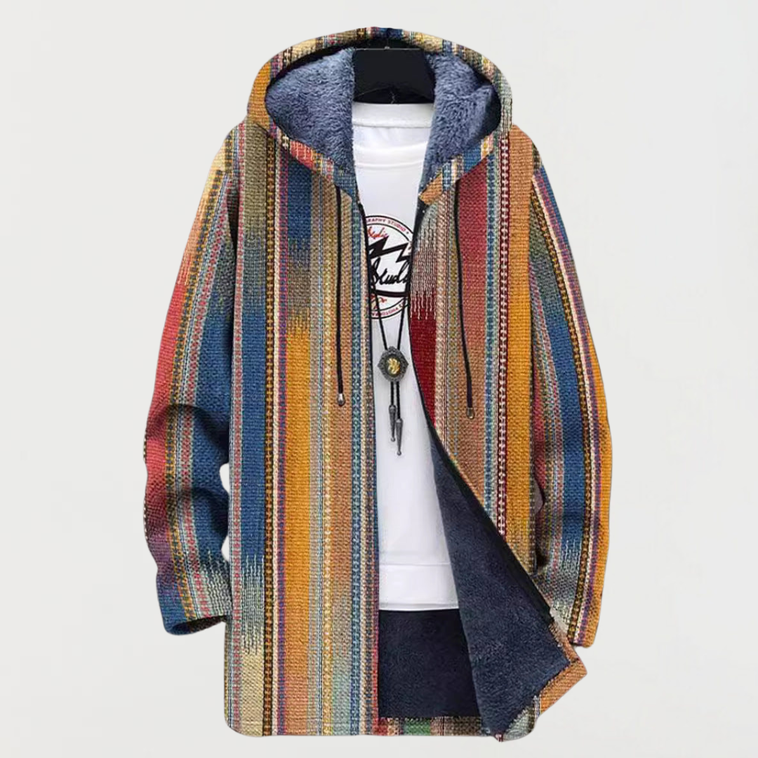 Chaqueta de rayas con capucha 2