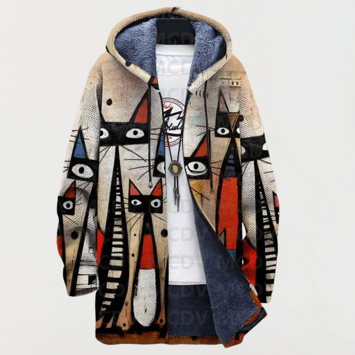 Chaqueta con gato artístico 1