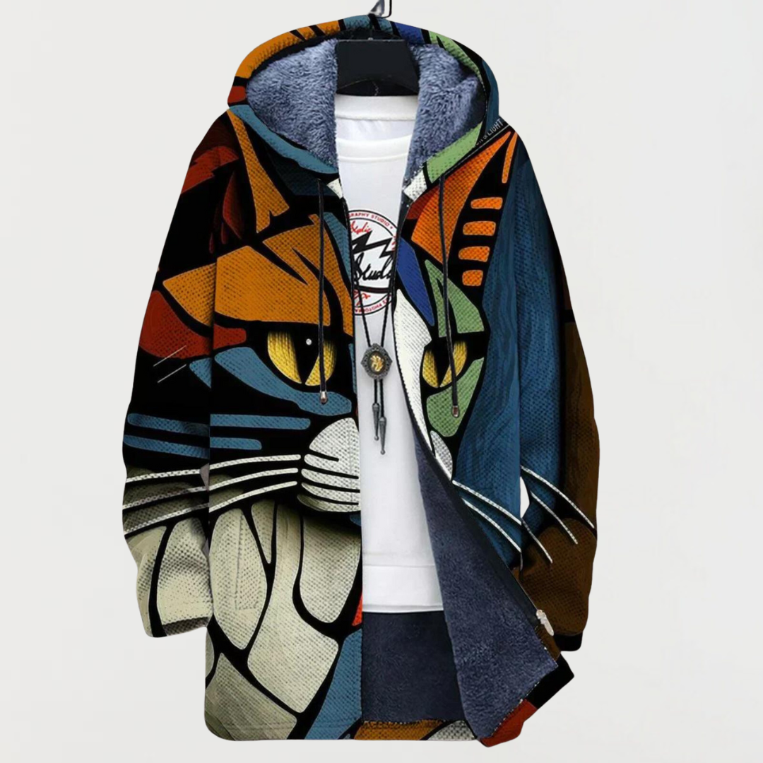 Chaqueta con estampado de gatos 1