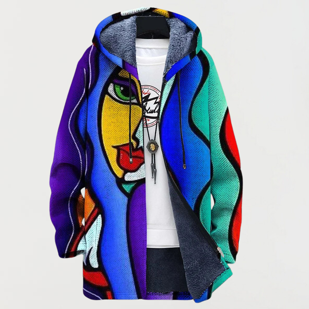 Chaqueta con estampado artístico 1