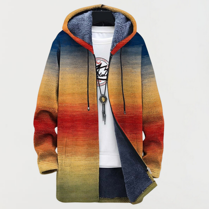 Abrigo estampado con capucha 1