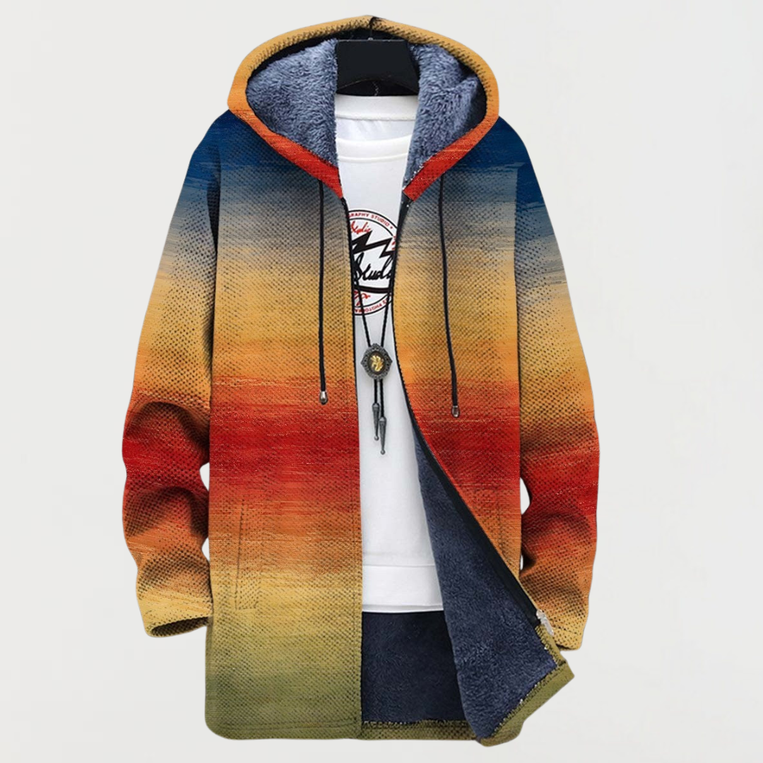 Abrigo estampado con capucha 2