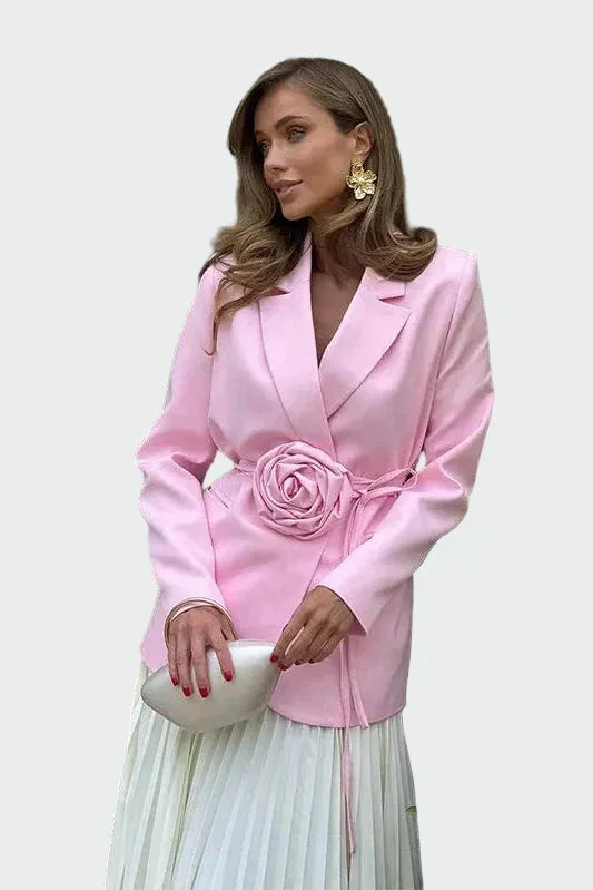 Nikola | Americana con cinturón de rosa 1