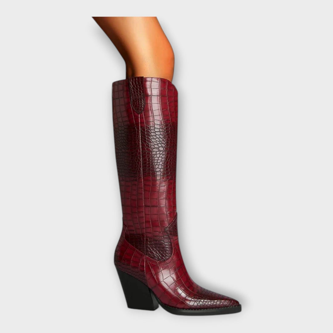 Zapatos con motivo de cocodrilo y tacón elegante 12