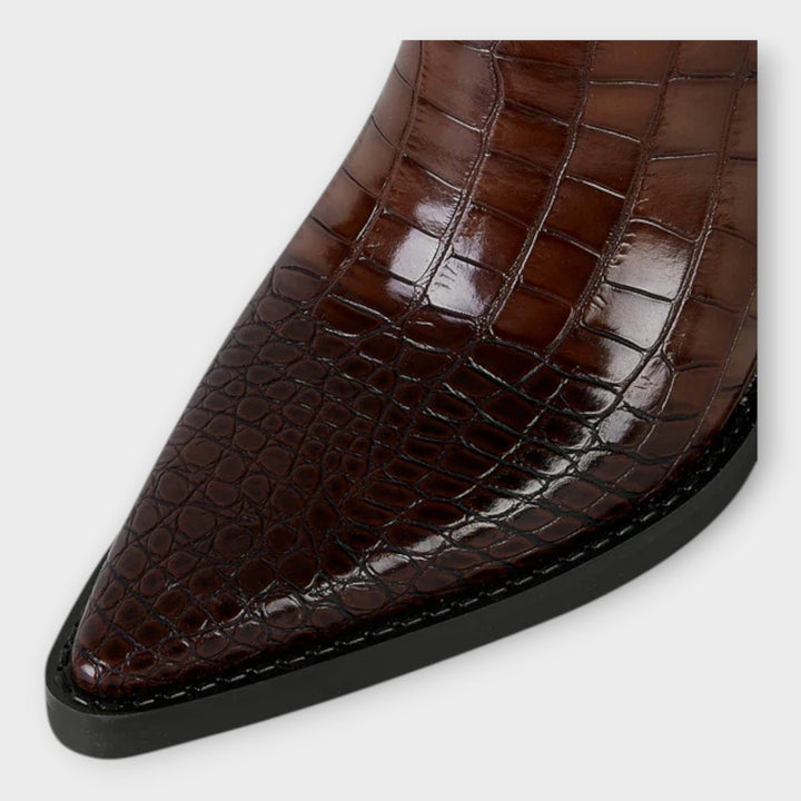 Zapatos con motivo de cocodrilo y tacón elegante 7