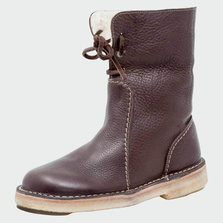 Zapatos de cuero impermeables con forro de lana 4