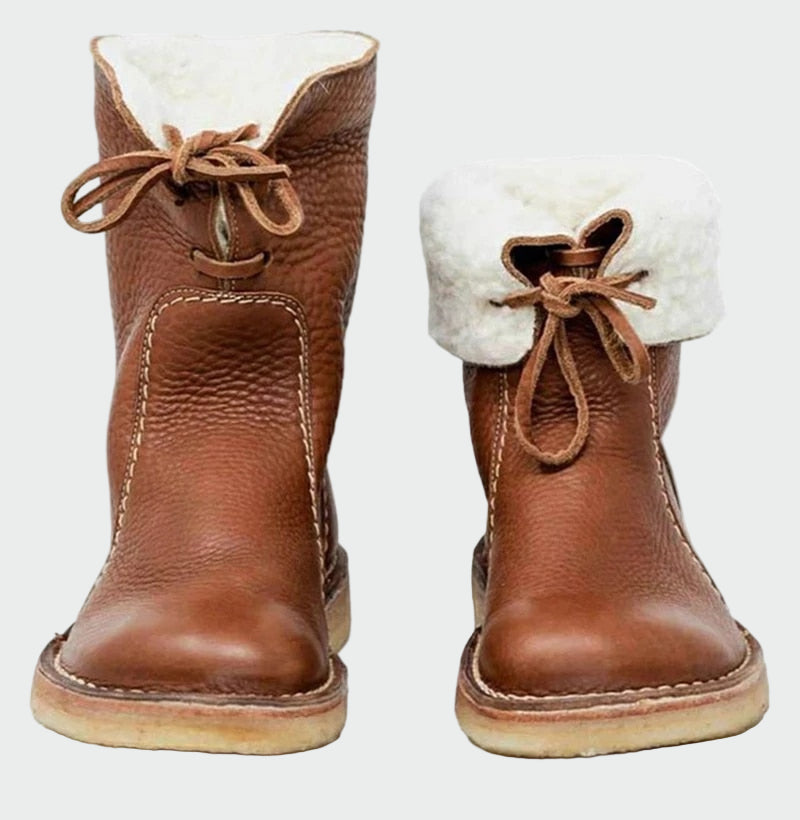 Zapatos de cuero impermeables con forro de lana 2