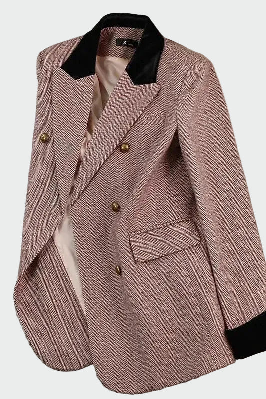 Ester | Chaqueta cruzada con cuello contrastado 2