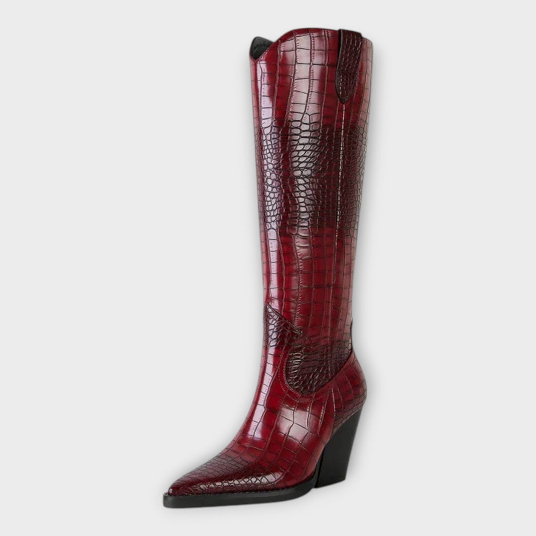 Zapatos con motivo de cocodrilo y tacón elegante 10