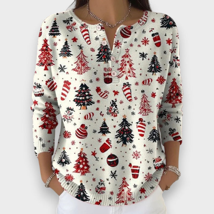 Simona - Suéter Navideño con Botones 4