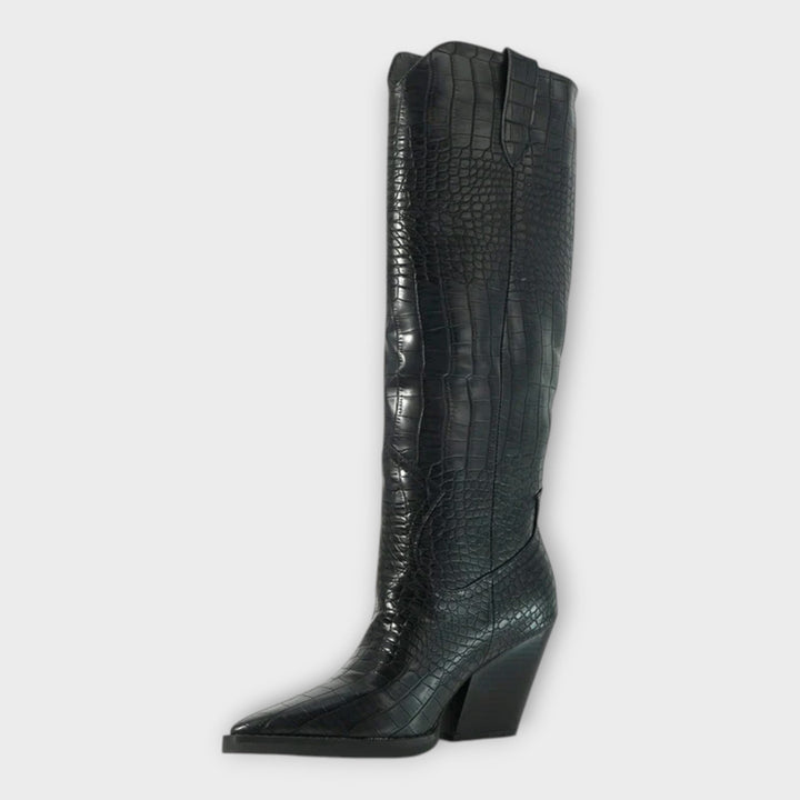 Zapatos con motivo de cocodrilo y tacón elegante 13