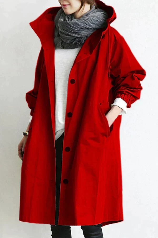 Dorotea | Abrigo impermeable con capucha 11