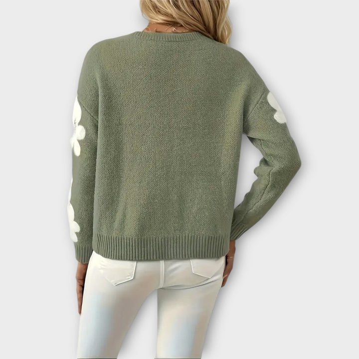 Silke - Chaleco de punto con diseño floral 2