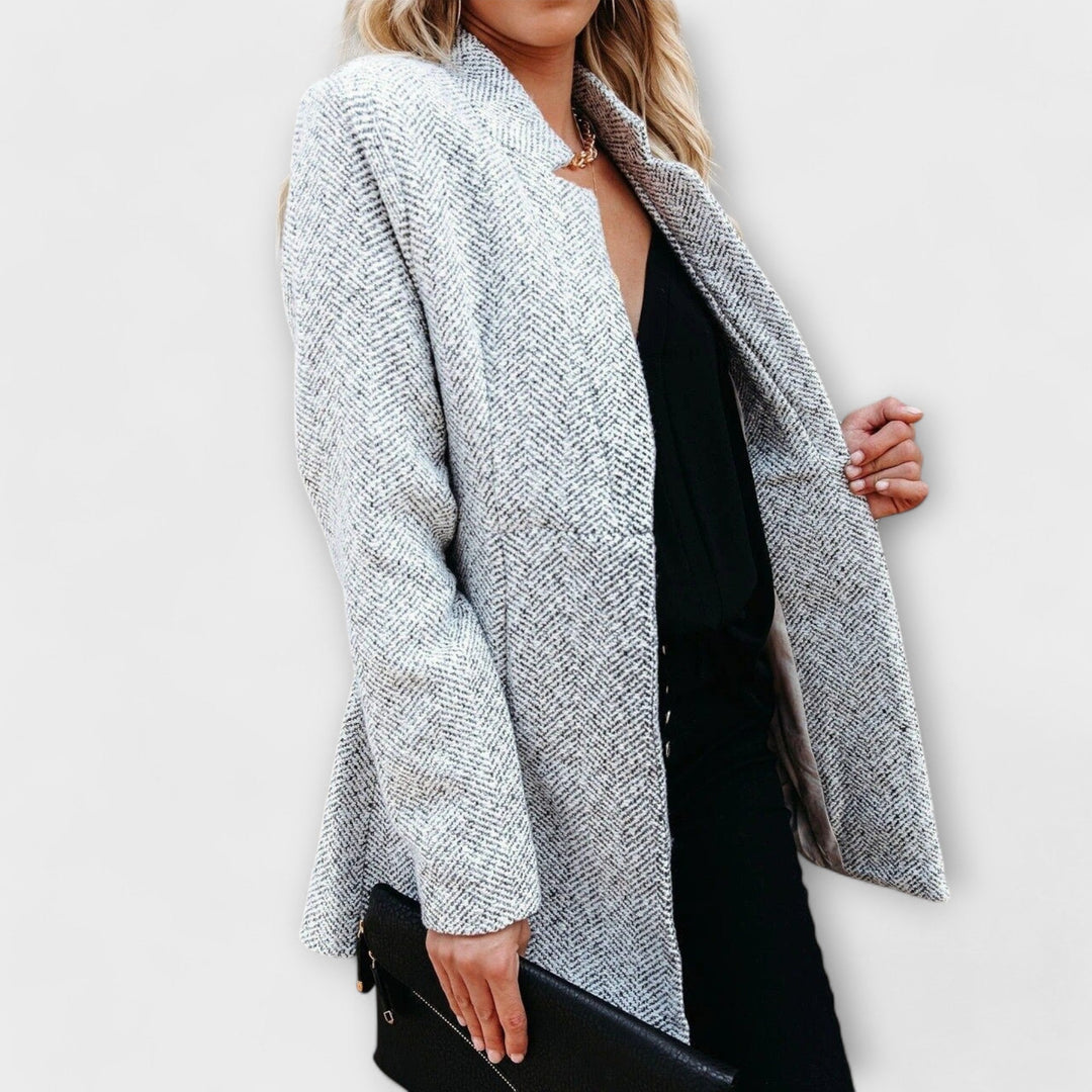 Clara | Abrigo de entretiempo de tweed 2