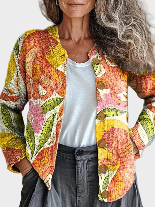 Kiandra | Cárdigan con estampado tropical 1