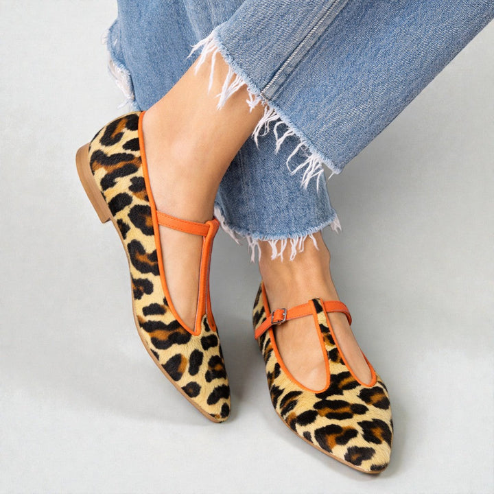 Lulu | Bailarinas con Correa y Estampado Leopardo 3