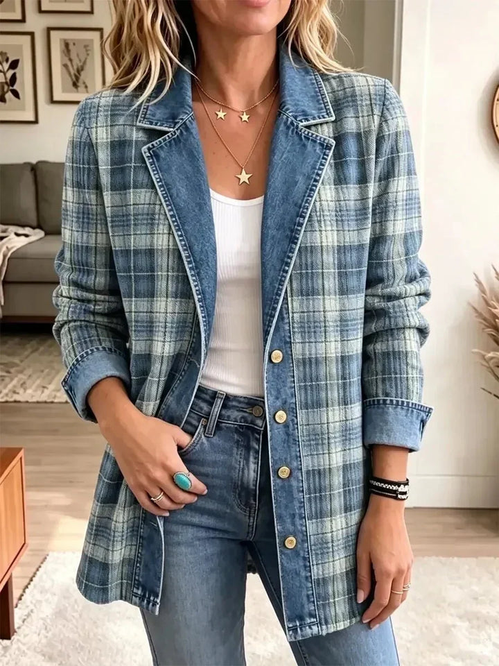 Leah | Chaqueta vaquera con estampado artístico 2