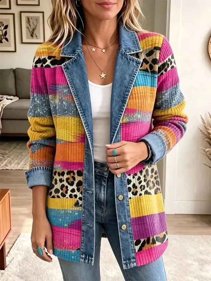 Audrey | Chaqueta vaquera de leopardo retro 2