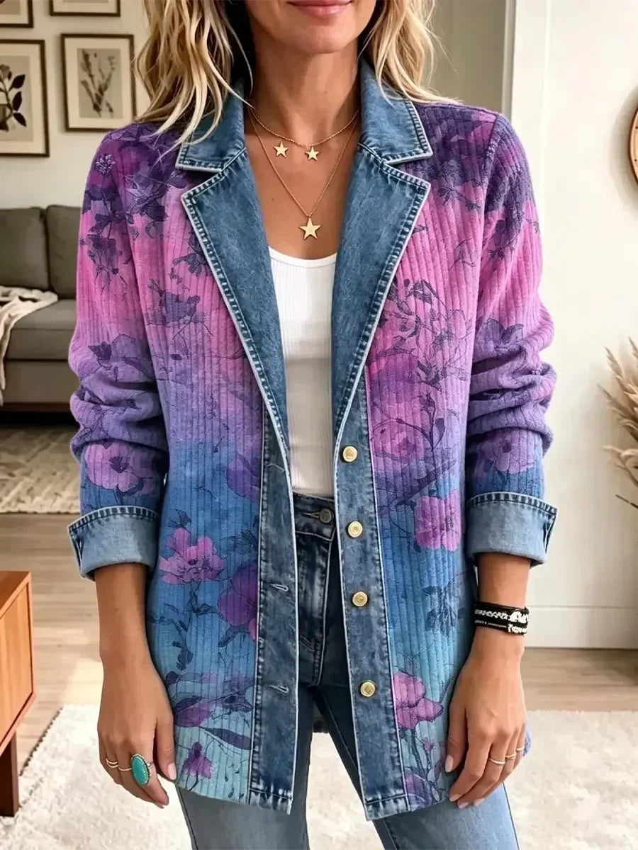 Brooklyn | Chaqueta vaquera con flores retro 2