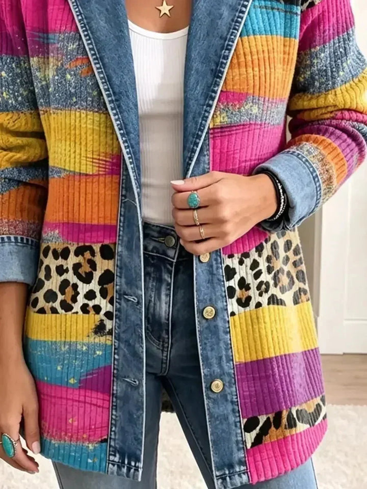 Audrey | Chaqueta vaquera de leopardo retro 3