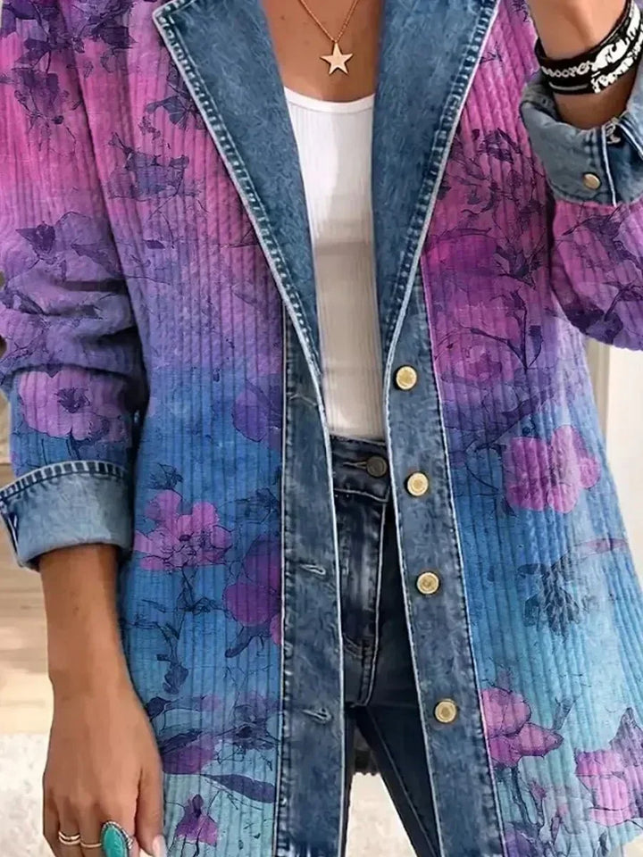 Brooklyn | Chaqueta vaquera con flores retro 3