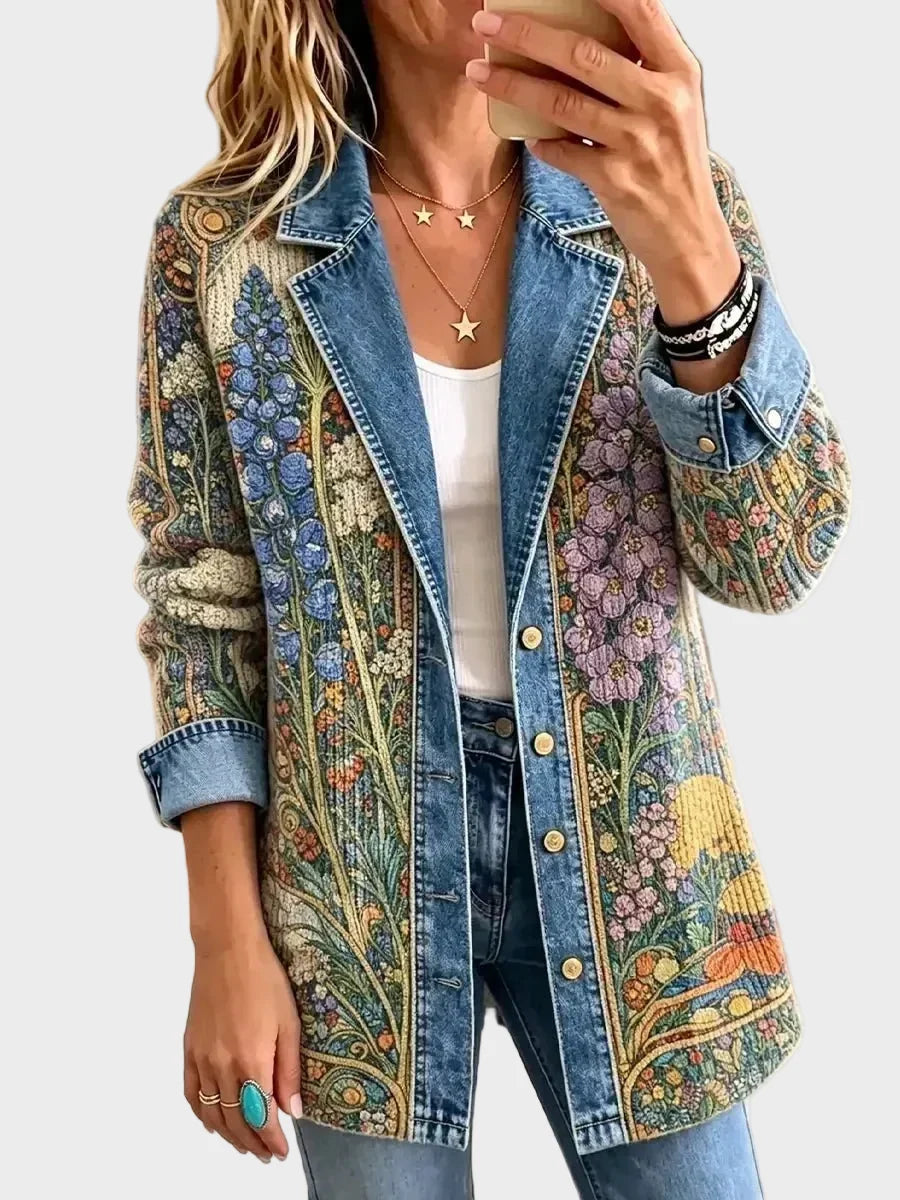Allison | Chaqueta vaquera de flores vintage 1