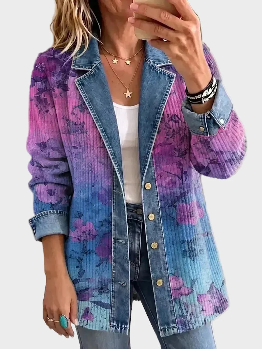 Brooklyn | Chaqueta vaquera con flores retro 1