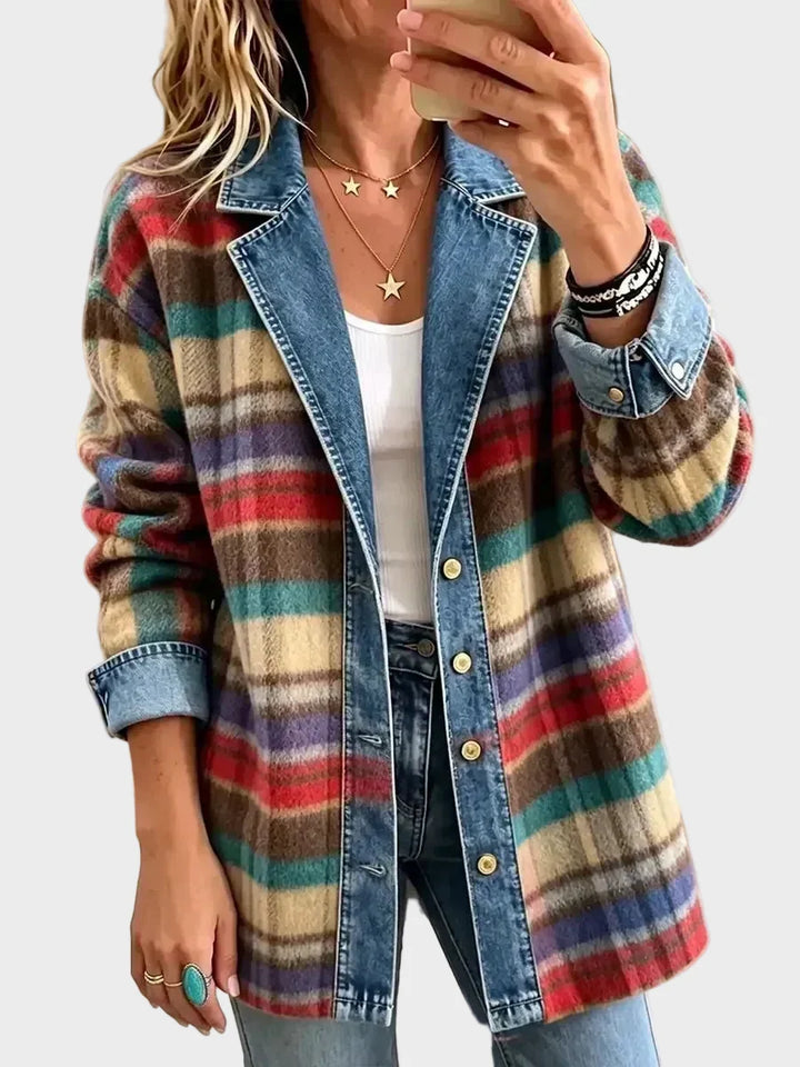 Sarah | Chaqueta vaquera patchwork multicolor 1