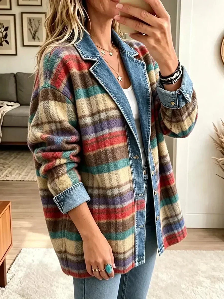 Sarah | Chaqueta vaquera patchwork multicolor 2