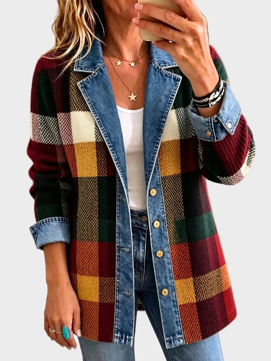 Lillian | Chaqueta vaquera de cuadros 1