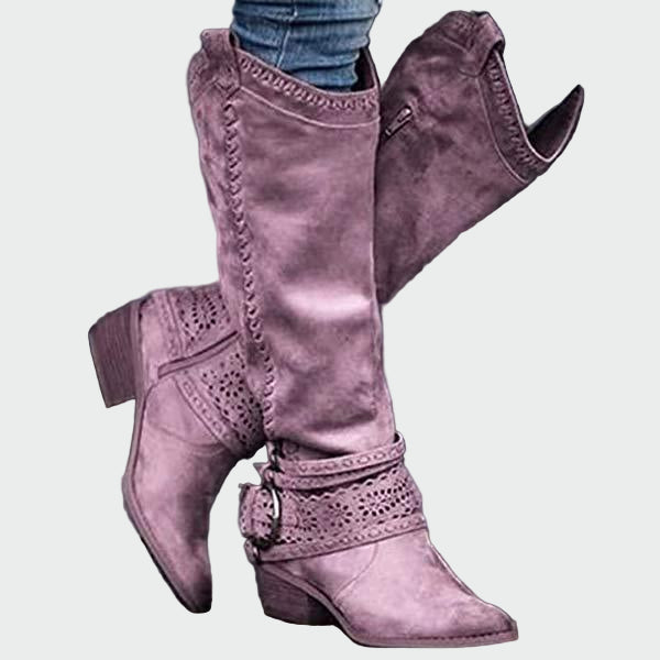 Botas de cowboy retro de piel 2
