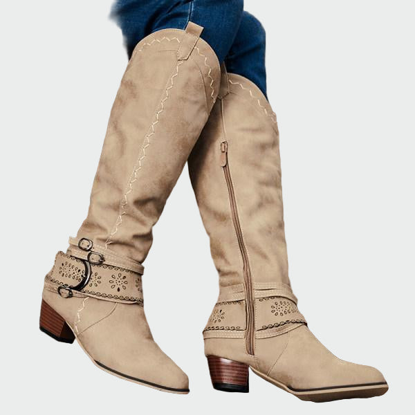 Botas de cowboy retro de piel 1