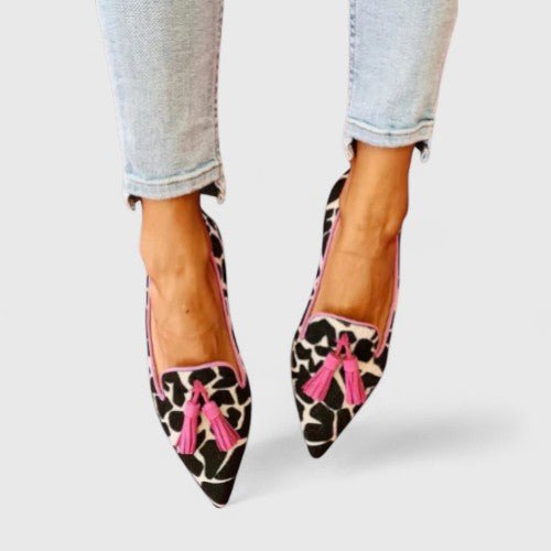 Lucía™ | Mocasines de Leopardo con Borlas 1