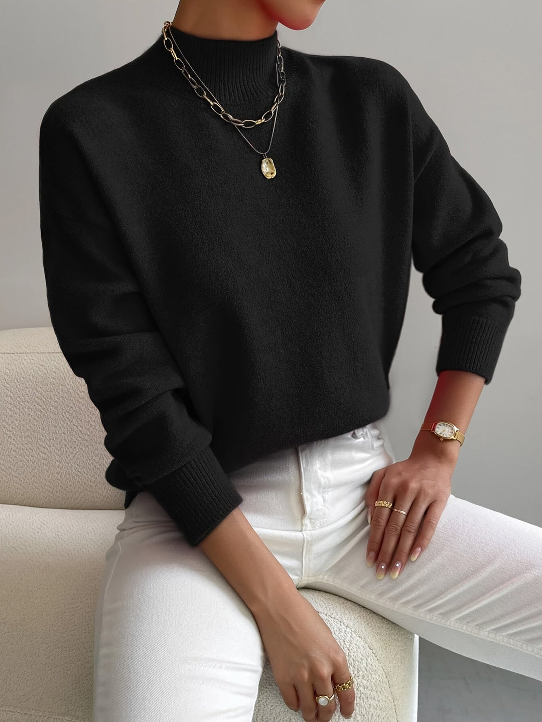Yvonne | Jersey de cuello alto elegante 5