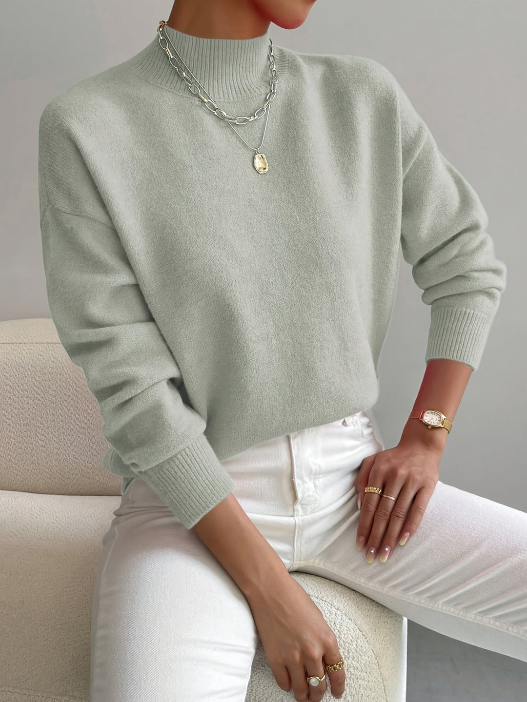 Yvonne | Jersey de cuello alto elegante 10