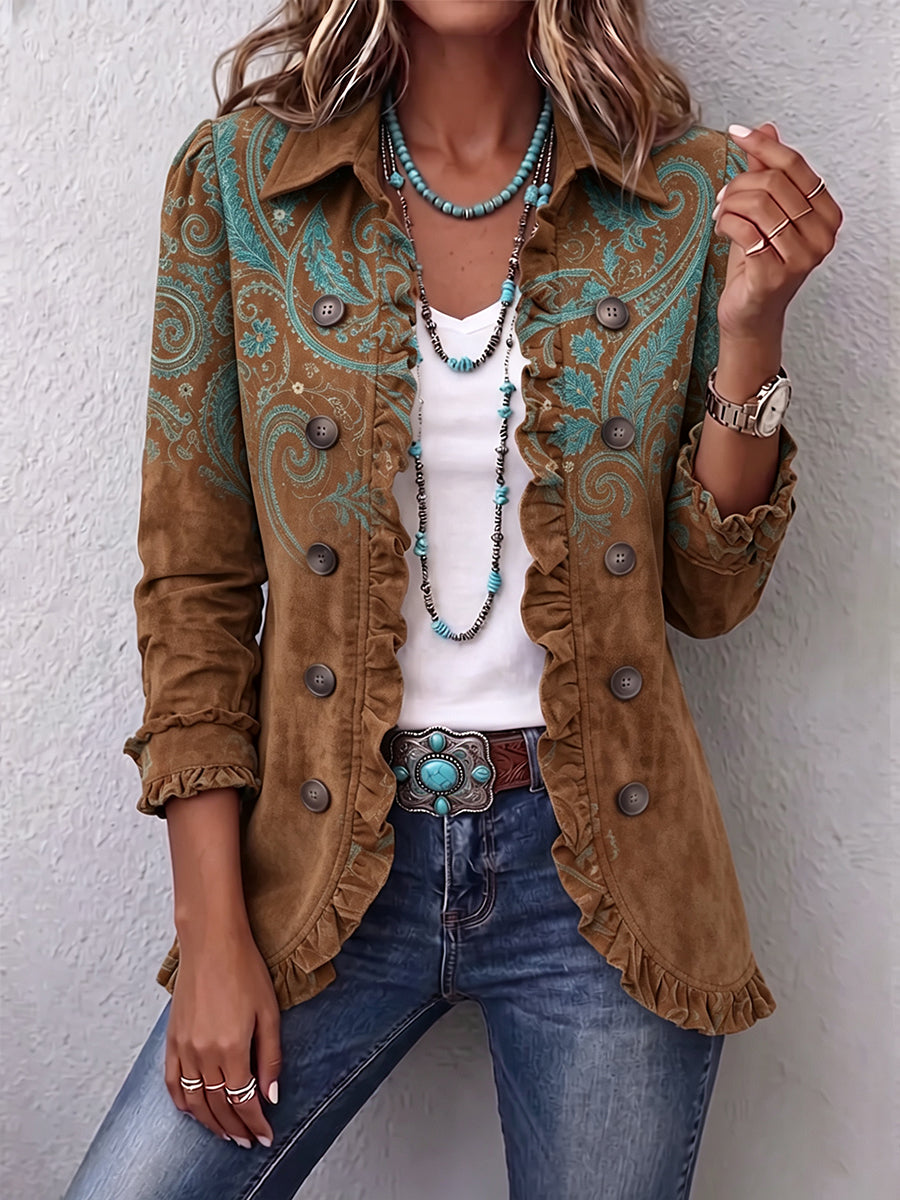 Grace | Chaqueta paisley con volantes 1