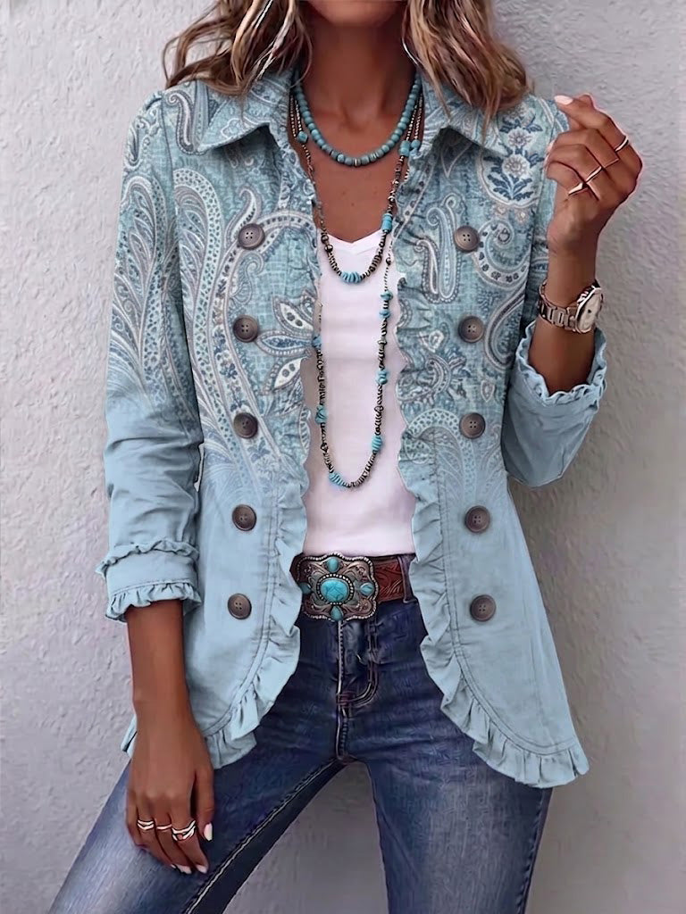 Isabella | Chaqueta paisley con volantes 1
