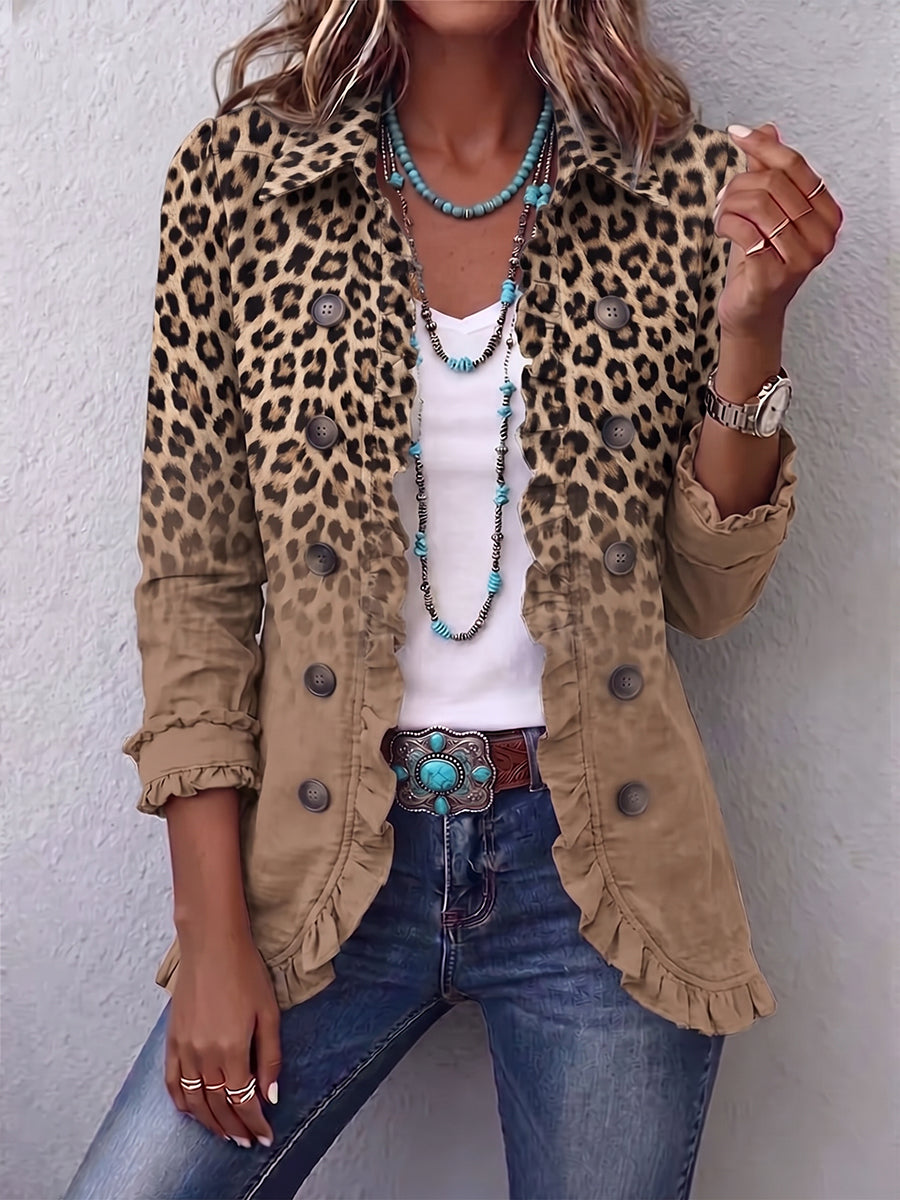Mia | Chaqueta de leopardo con volantes 1