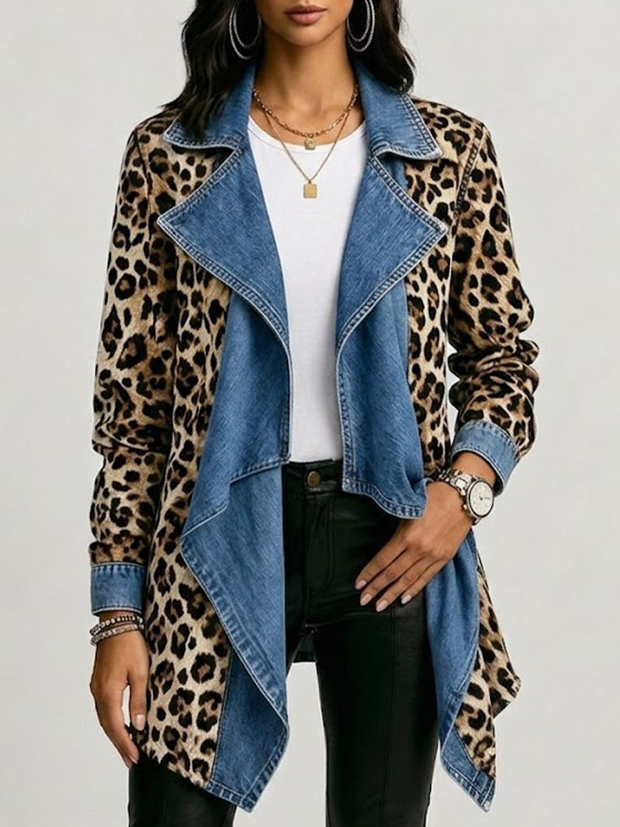 Victoria | Chaqueta de leopardo y denim 1
