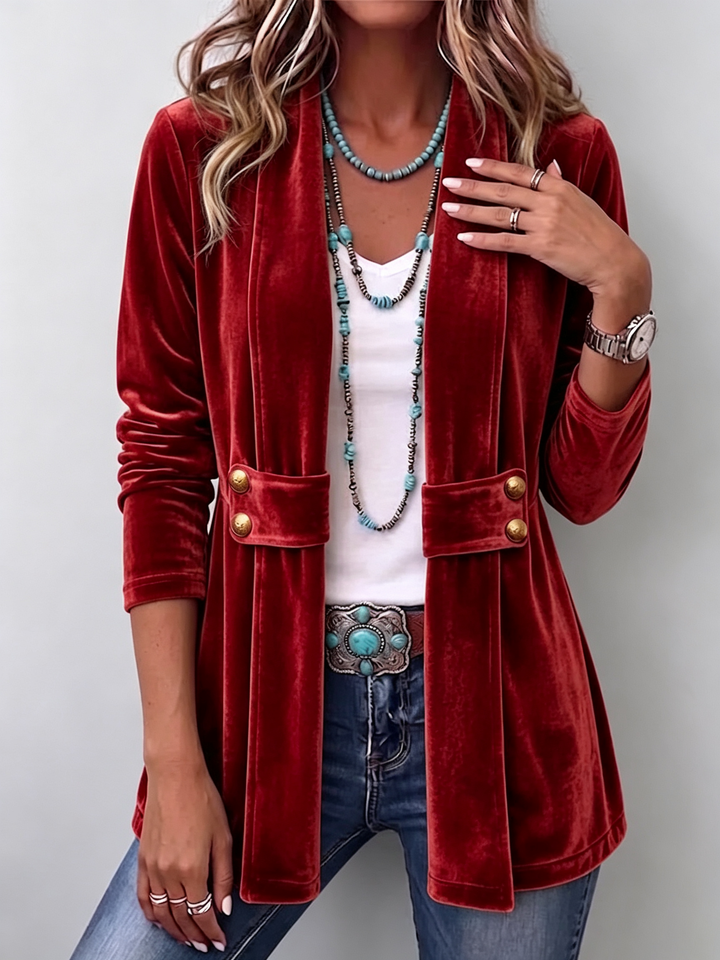 Avery | Chaqueta suave de frontal abierto 6