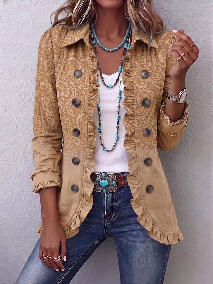 Chloe | Chaqueta texturizada con volantes 1