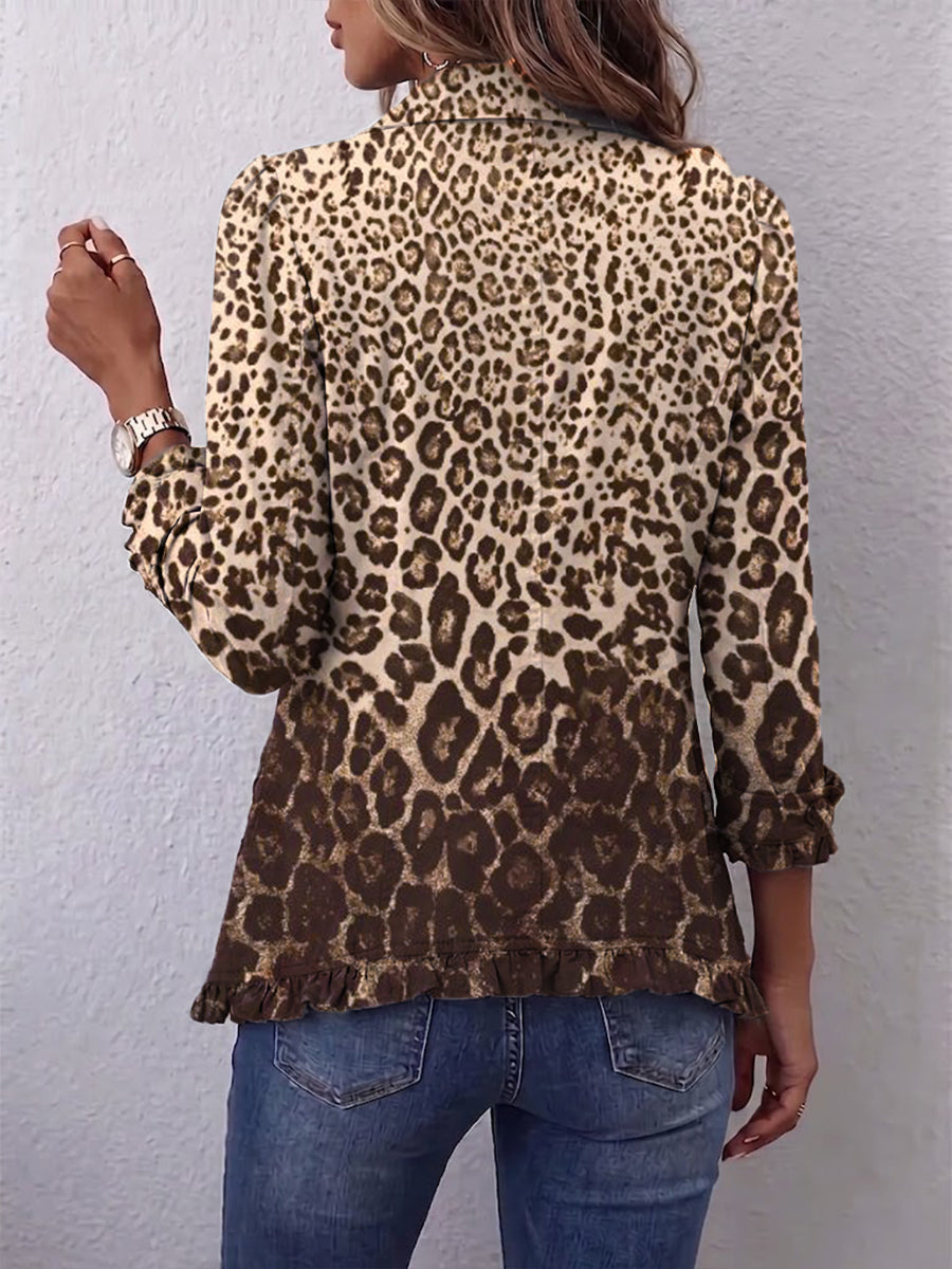 Abigail | Chaqueta de leopardo con volantes 2
