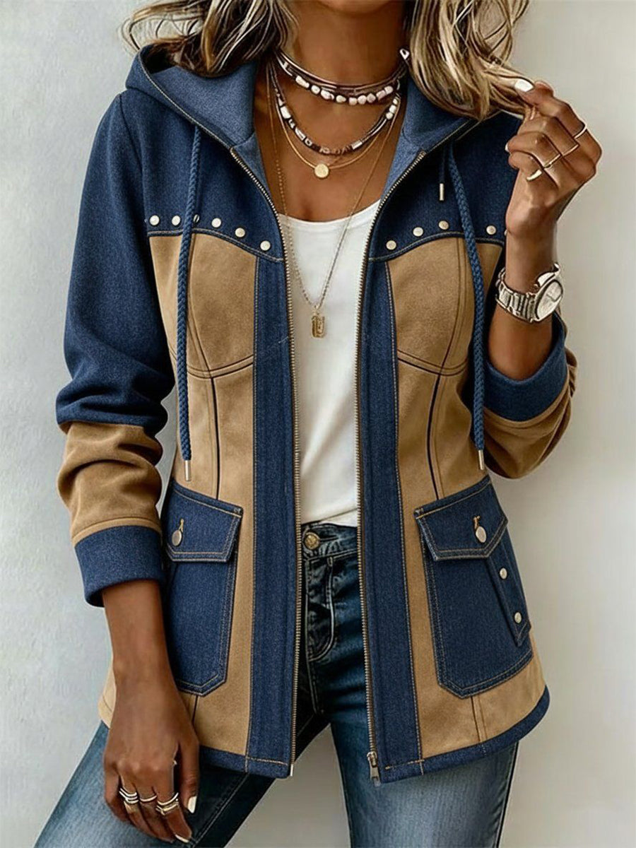 Ava | Chaqueta patchwork con capucha 1