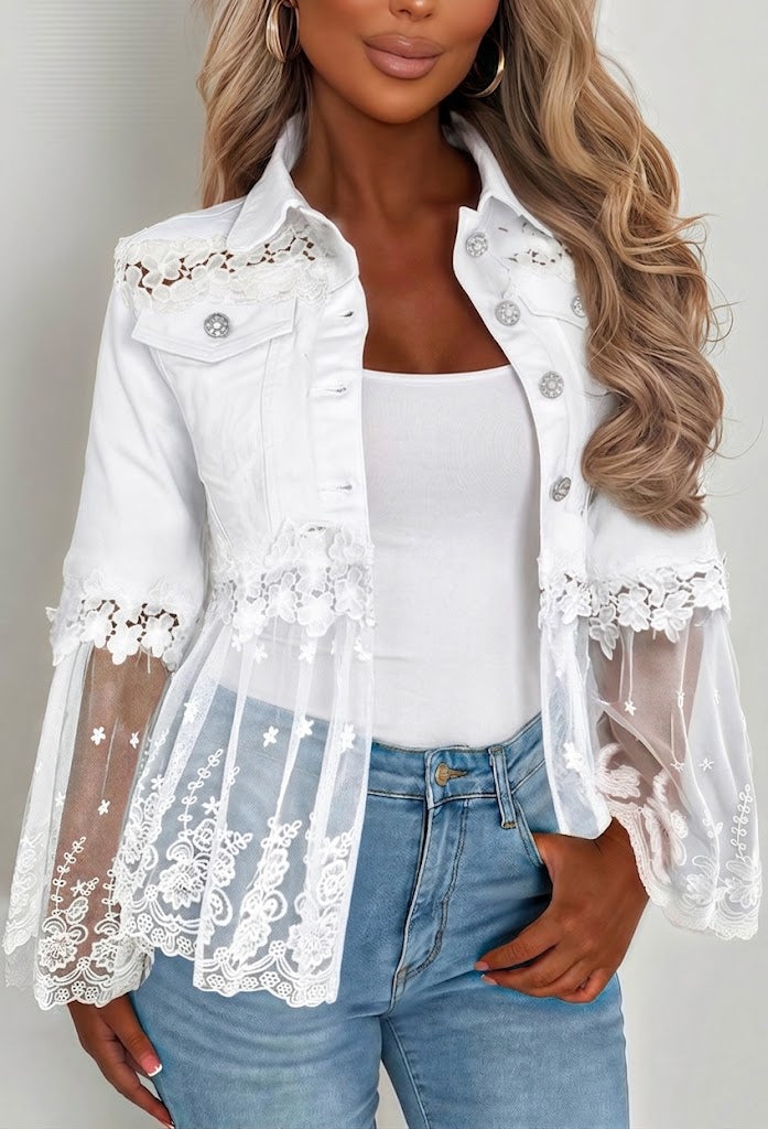 Addison | Chaqueta blanca con encaje 1