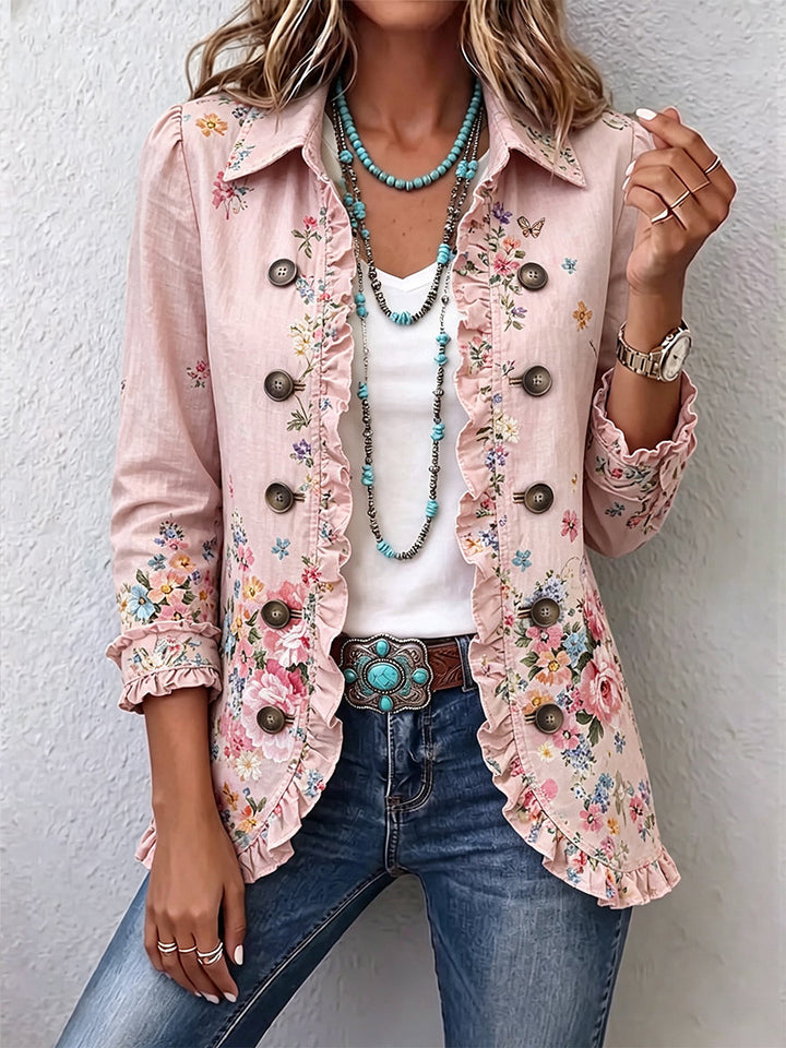 Ella | Chaqueta floral con volantes 1
