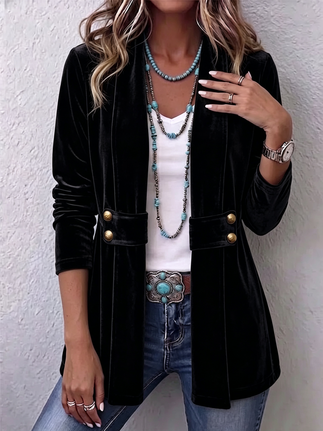 Avery | Chaqueta suave de frontal abierto 4